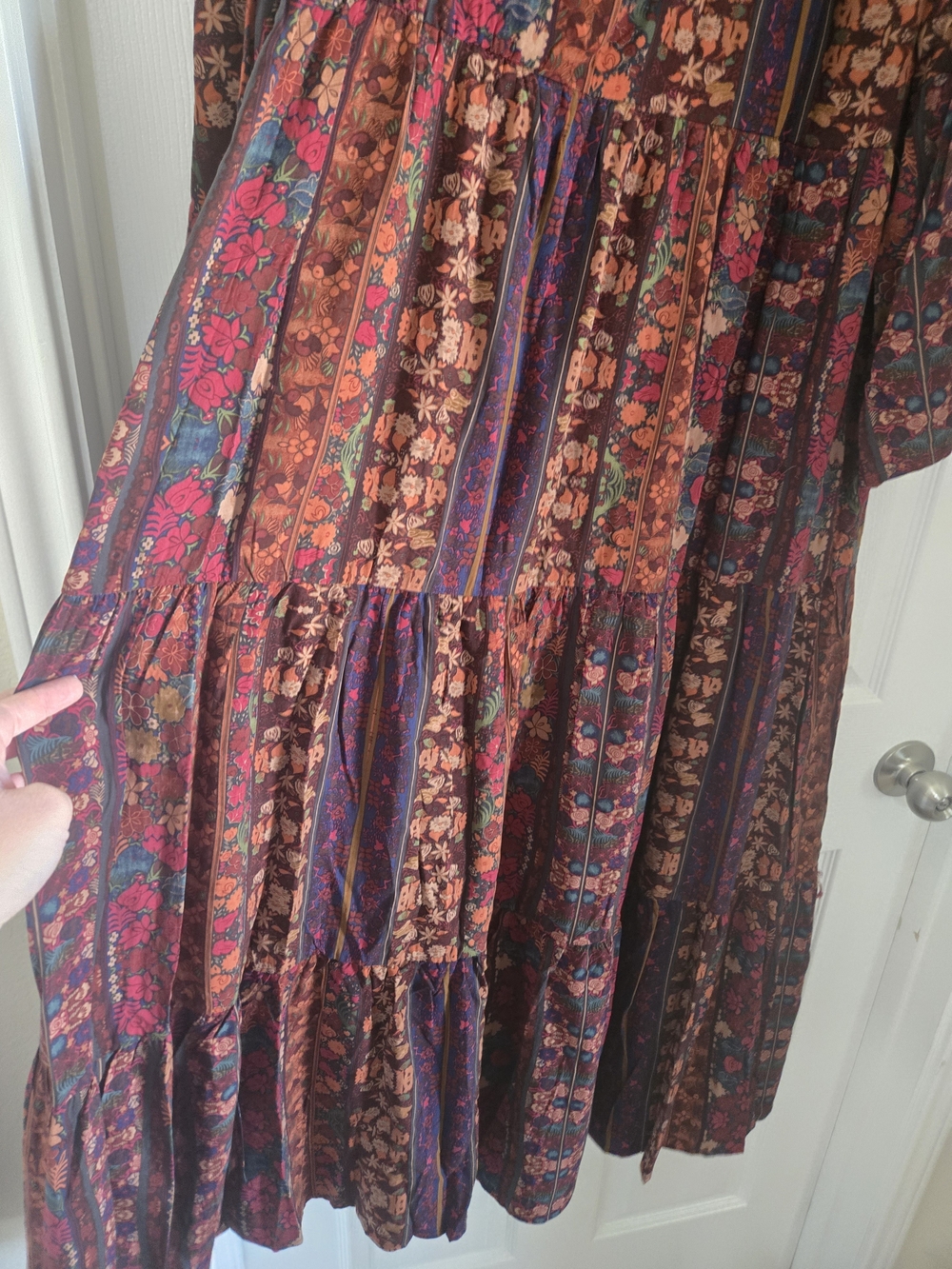 NATURAL LIFE Burgundy Floral Boho Maxi Dress - Picture 11 of 16